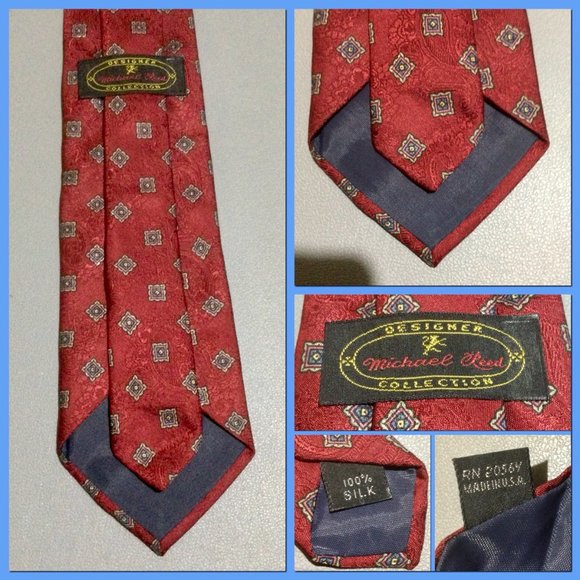 Vtg Embossed Paisley Tie_146 - Picture 3 of 6